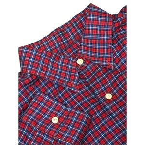 Ralph Lauren Men's XL Classic Fit Maroon Plaid Long Sleeve‎ Button Down Shirt